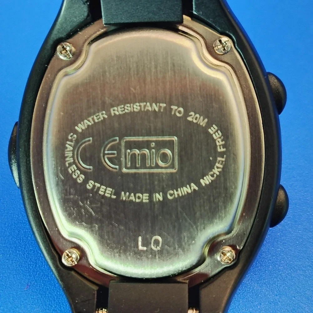 Vintage 2003 Mio MioZone Heart Monitor Pulse 43mm Mens Digital Watch Restored